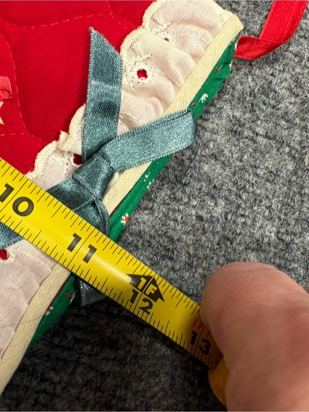 Vintage Hand Quilted Christmas Stockings Rustic Country